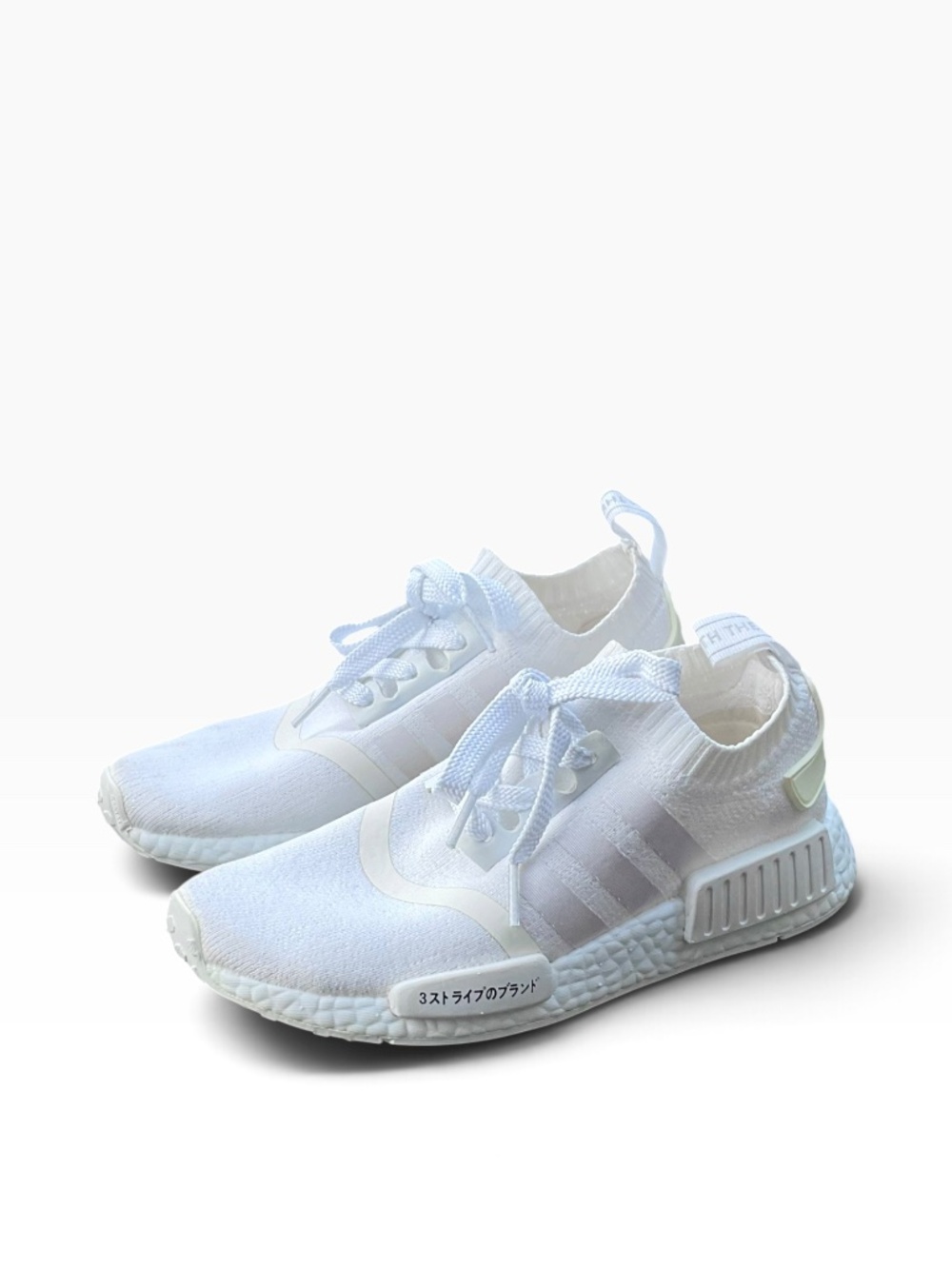 adidas nmd r1 primeknit japan triple White womes size 6.5us